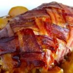 Lombo assado suculento com bacon