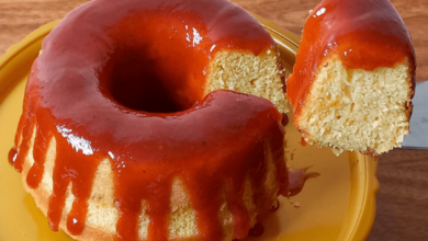 Receita de Bolo De Fubá Com Cobertura De Goiabada